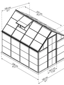 Canopia® By Palram Harmony™ Greenhouse, 6' -Yard Tool Store 8588022 11V tif
