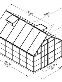 Canopia® By Palram Balance Greenhouse, 8' X 12' 19 Canopia® By Palram Balance Greenhouse, 8' X 12' -Yard Tool Store 8588023 06V jpg