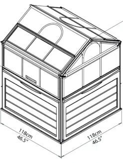Canopia® By Palram Plant Inn™ Raised Bed Greenhouse, 4' X 4' 21 Canopia® By Palram Plant Inn™ Raised Bed Greenhouse, 4' X 4' -Yard Tool Store 8588308 10V tif