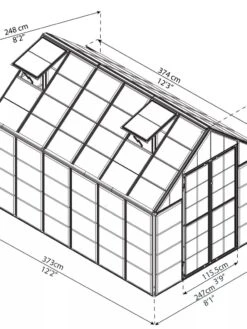 Canopia® By Palram Harmony™ Snap & Grow Greenhouse, 8' -Yard Tool Store 8591044 05V jpg
