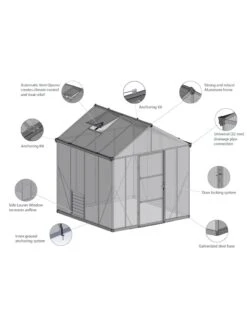 Canopia® By Palram Glory™ Greenhouse, 8' -Yard Tool Store 8591547 17v