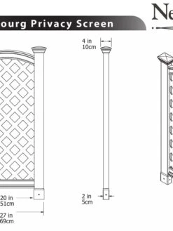 Luxembourg Vinyl Privacy Screen -Yard Tool Store 8593147 03V tif