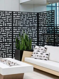 Veradek 3-Panel Privacy Screen Set, Blocks 10 Veradek 3-Panel Privacy Screen Set, Blocks -Yard Tool Store 8599185 09V tif