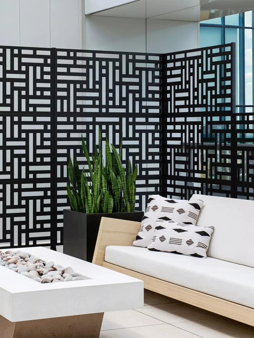 Veradek 3-Panel Privacy Screen Set, Blocks 4 Veradek 3-Panel Privacy Screen Set, Blocks - Image 4