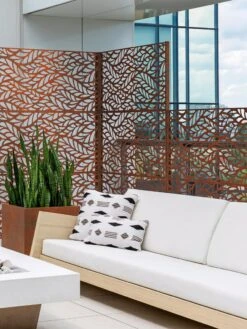 Veradek 2-Panel Privacy Screen Set, Flowleaf 10 Veradek 2-Panel Privacy Screen Set, Flowleaf -Yard Tool Store 8599212 06V tif