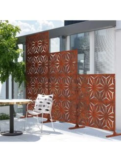 Veradek 2-Panel Privacy Screen Set, Star -Yard Tool Store 8599214 04v