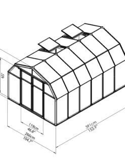 Canopia® By Palram Hobby Gardener Greenhouse, 8' -Yard Tool Store 8599332 03V tif