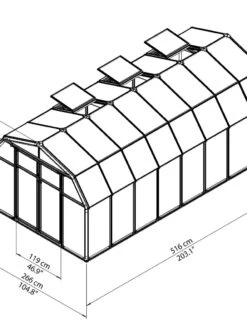 Canopia® By Palram Hobby Gardener Greenhouse, 8' -Yard Tool Store 8599333 04V tif