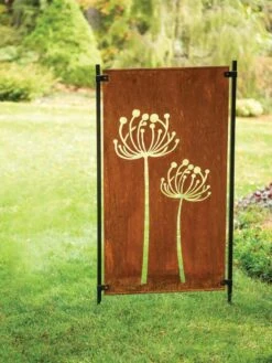 Queen Anne's Lace Corten Steel Screen -Yard Tool Store 8609526 00526 tif