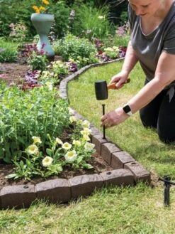 Roman Stone Recycled Rubber Landscape Edging, 4' -Yard Tool Store 8609898 019 tif