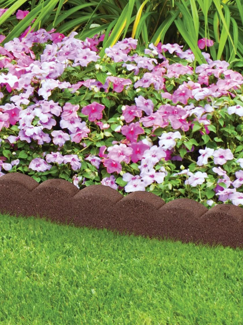 Scallop Recycled Rubber Landscape Edging, 4' 1 Scallop Recycled Rubber Landscape Edging, 4'
