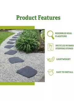 Recycled Rubber Flagstone Stepping Stone 25 Recycled Rubber Flagstone Stepping Stone -Yard Tool Store 8612235 5