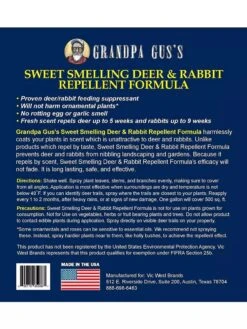 Grandpa Gus's Deer & Rabbit Repellent Spray 8 Grandpa Gus's Deer & Rabbit Repellent Spray -Yard Tool Store 8612427 05V 3 4