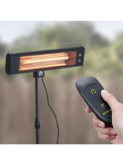 Sun Joe® 1500W Elec. Infrared OD Patio Heater, Adjust Ht. Range, W/Wall Bracket & Cover -Yard Tool Store 8612532 07v