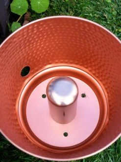 Hammered Copper Hose Pot With Lid -Yard Tool Store 8613311 0022