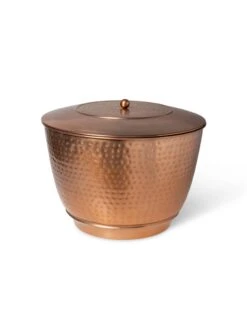 Hammered Copper Hose Pot With Lid -Yard Tool Store 8613311 5815